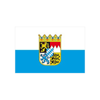 Technische Ansicht: Bundeslandflagge Bayern (weiß/blau mit Wappen
