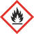 GHS-Gefahrensymbol 02 Flamme, 3,7 x 3,7 cm, 500 Stk/Rolle, selbstklebende PE-Fol