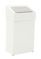 Abfallbehälter mit hygienischem Oberteil, 18 Liter VB 650019 - Weiß