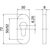 Skizze zu GEOS cilinderrozetta PZ, 30 x 72 x 8 mm, ezüst eloxált alumínium