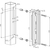 Skizze zu Schließblech mit Anschlag für Rohrrahmenschloss H-Metall, 270x56x10, Alu silber