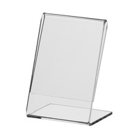 Stojak na stół / Stojak na karty menu / Stojak L "Classic" wykonany ze szkła akrylowego | 2 mm A8 format pionowy