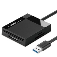 UGREEN CR125 4 az 1-ben USB 3.0 kártyaolvasó 0.5m, fekete (30333B)