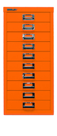 Bisley MultiDrawer™, 29er Serie, DIN A4, 10 Schubladen, orange
