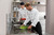 Damenkochjacke Premium Chef Langarm farbige Paspel; Kleidergröße 46;