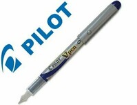 Pluma desechable AZUL V-Pen Silver de Pilot -12 unidades