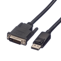 ROLINE 11.04.5772 adapter kablowy 2 m DisplayPort DVI Czarny