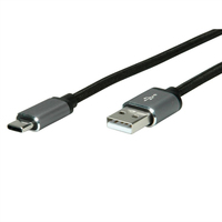 ROLINE 11029029 cable USB USB 2.0 3 m USB A USB C Negro, Plata