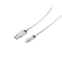 S-Conn 14-12001 USB Kabel 1 m USB 2.0 USB A USB C Silber