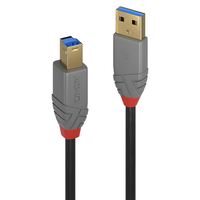 Lindy 36740 USB Kabel 0,5 m USB 3.2 Gen 1 (3.1 Gen 1) USB A USB B Schwarz
