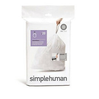 simplehuman CW0254 Plastiktüte Weiß 60 Stück(e)