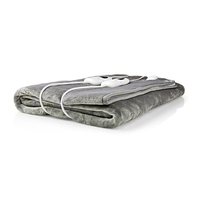 Nedis PEBL130CWT2 elektrische deken/kussen Elektrisch deken 120 W Grijs, Wit Fleece, Polyester