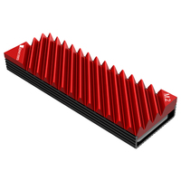 Jonsbo M.2-3 RED système de refroidissement d’ordinateur Disque électronique Dissipateur thermique/Radiateur Noir, Rouge 1 pièce(s)