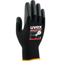 Uvex 60038 Werkplaatshandschoenen Zwart Koolstof, Elastaan, Polyamide 1 stuk(s)
