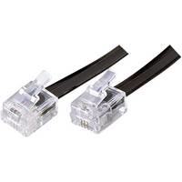 BASETech Western Anschlusskabel [1x RJ11-Stecker 6p4c - 1x RJ11-Stecker 6p4c] 10.00 m Schwarz