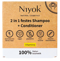 Niyok 2 In 1 Festes Shampoo + Conditioner - Vitamina Unisex Nicht-professionell 80 g