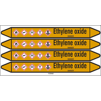 Brady ETHYLENE OXIDE 250X26CARD-T1-P15 etichetta autoadesiva Rettangolo Permanente Ocra, Nero