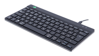 R-Go Tools Ergonomische Tastatur R-Go Compact Break, kompakte Tastatur mit Pausensoftware, QWERTZ (DE), Kabelgebunden, Schwarz
