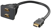 Goobay 68784 HDMI kabel 0,1 m HDMI Type A (Standaard) 2 x HDMI Type A (Standard) Zwart