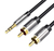 Vention BCFBF audio kabel 1 m 3.5mm 2 x RCA Aluminium, Zwart