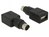 DeLOCK 65898 tussenstuk voor kabels PS/2 USB Type-A Zwart, Roestvrijstaal