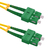 Qoltec 54365 fibre optic cable 1.5 m SC Yellow