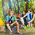 Relaxdays Aufblasbarer Hocker, Outdoor Pouf für Camping & Garten, Sitzhocker rund, Sitzpouf, HxD: 26 x 56 cm, dunkelgrau