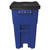 Rubbermaid BRUTE Grey Rollout Container - 190 Litre-Blue with Black Lid
