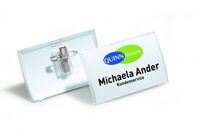 Durable Name Badge with Combi-Clip 40x75mm (Pack 25) 8211