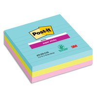 POST-IT Lots de 3 blocs Notes Super Sticky POST-IT® COSMIC 70 feuilles 101 x 101 mm