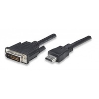 HDMI zu DVI-D Anschlusskabel, schwarz, 1,8 m