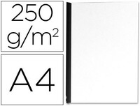 Tapa de encuadernacion q-connect carton din a4 blanco simil piel caja de 100 unidades
