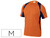 Camiseta Deltaplus Poliester Manga Corta Cuello Redondo Tratamiento Secado Rapido Color Naranja-Marino Talla M