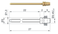 1,3 mm-Steckerstift, S1,3-22