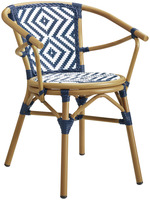 Stuhl Estilo; 59x63x76 cm (BxTxH); Sitz blau, Gestell braun; 2 Stk/Pck