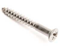 4.0 X 40 POZI RAISED COUNTERSUNK WOODSCREW DIN 7995Z A2 STAINLESS STEEL