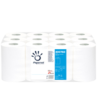 Asciugamani in Rotolo Mini Centrefeed Papernet - 2 Veli - 210 Strappi - 400760 (