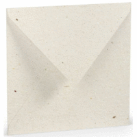 Briefumschlag 16,4x16,4cm Nassklebung Seidenfutter Terra Vanilla
