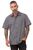 Chef Works Unisex Cool Vent Chefs Shirt with Left Chest Patch Pocket in Grey - M