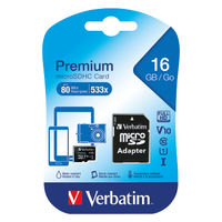 VERBATIM MICROSDHC CARD CL/10 16GB