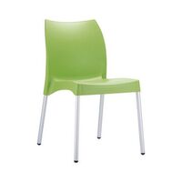 Polypropylene and aluminium frame stacking chairs