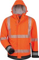 Warnjacke,Softshell Lukas Gr.S orange-schwarz