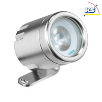 LED Aufbau-Scheinwerfer / Unterwasserleuchte, 20° Medium Spot, 1 POW-LED, 5W, IP68/IP69, Edelstahl, 4500K, 575lm