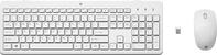 Kit teclado + mouse raton hp 230 wireless inalambrico - blanco