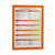 Duraframe® Cadre d'information / Cadre magnétique / Pochette autocollante | orange A4 236 x 323 mm auto-adhésif 10 unités