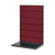 Présentoir de table en panneau rainuré "FlexiSlot® Cadre noir | rouge pourpre sim. RAL 3004