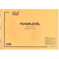 Fuvarlevel, 50 x 3 lap, A4, D.GÉPJ.17/V/UJ