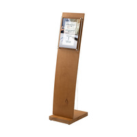 Info Stand / Floorstanding Display / Info Display "Brushed Madera - M", 1x A4 (210 x 297 mm)