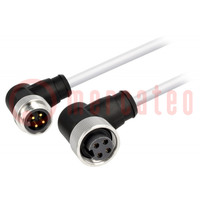Cable: for sensors/automation; 7/8",both sides; 0.3m; male; PIN: 4