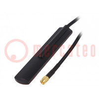 Antenna; GSM; 2dBi; linear; for ribbon cable; 50Ω; 115x22x8mm; RG58